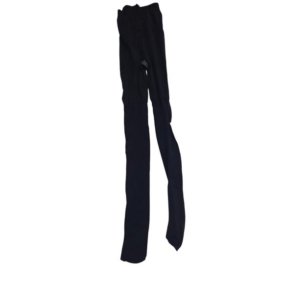 Black Footed Opaque Womens Tights With Elastic Waistband*NWOT*One size - Picture 6 of 8